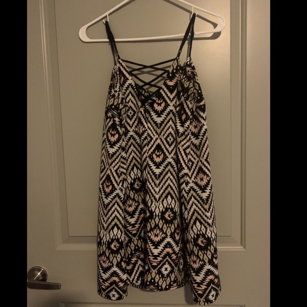 Tribal print shift dress